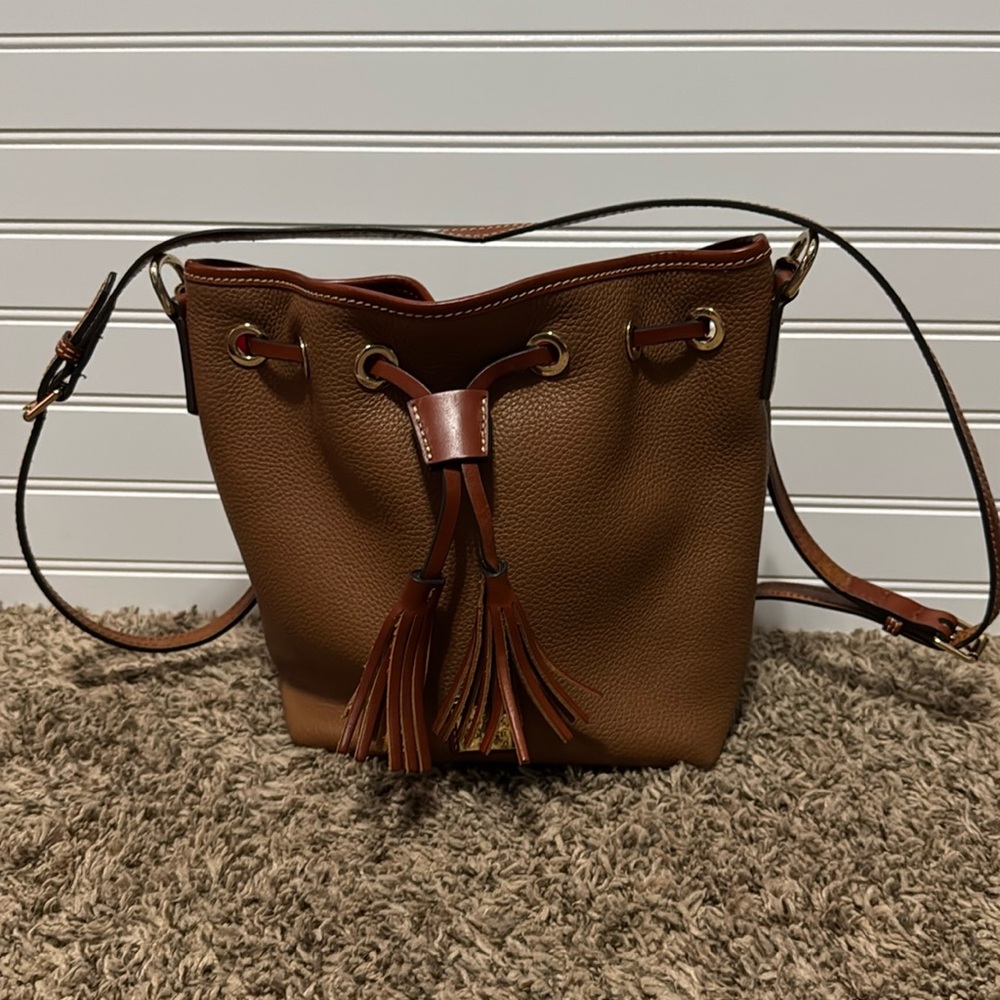Dooney and Bourke Pebble Leather Crossbody Drawstring